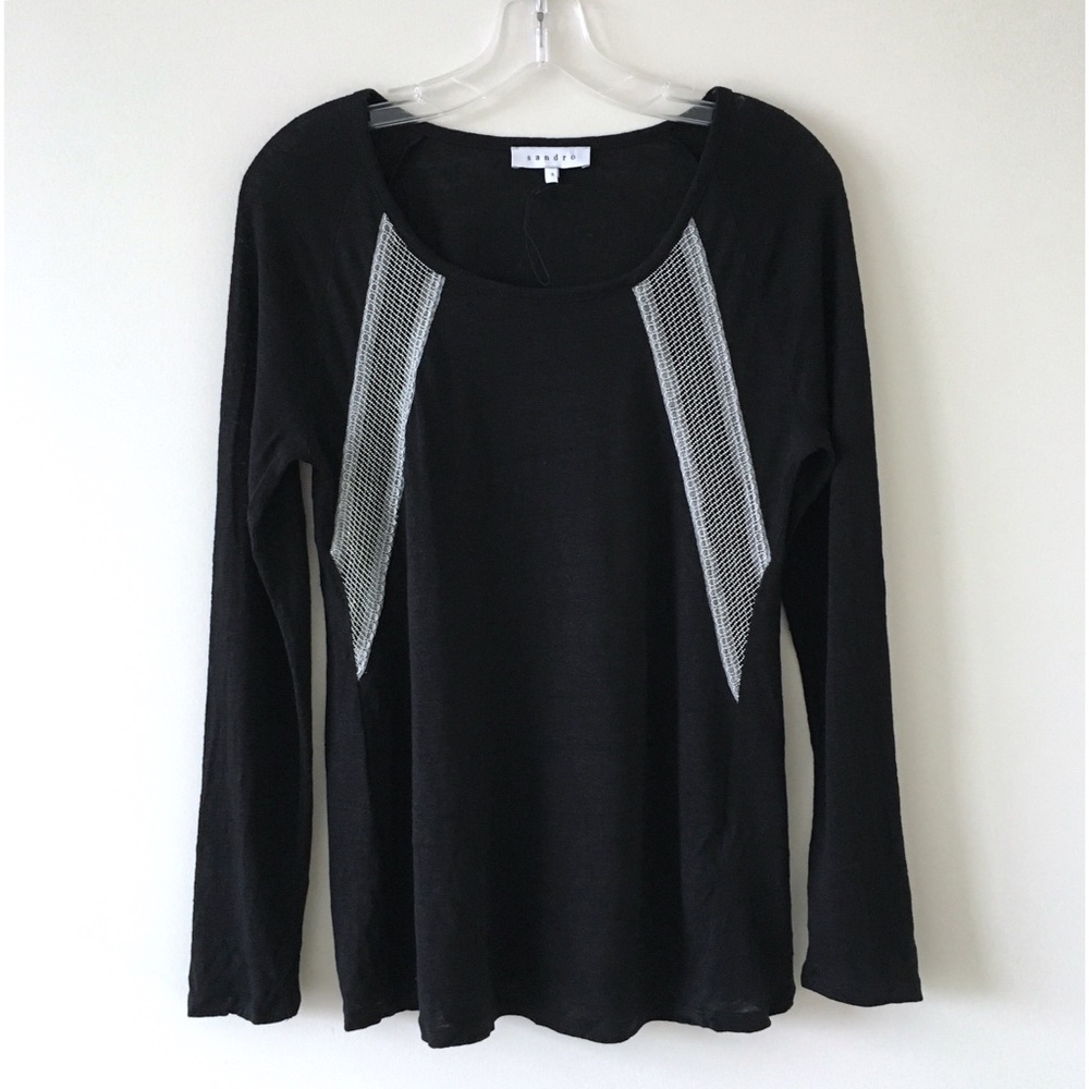 Sandro Paris | Linen Chain Top